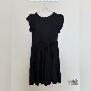 Black Ruffle Sleeve Dress